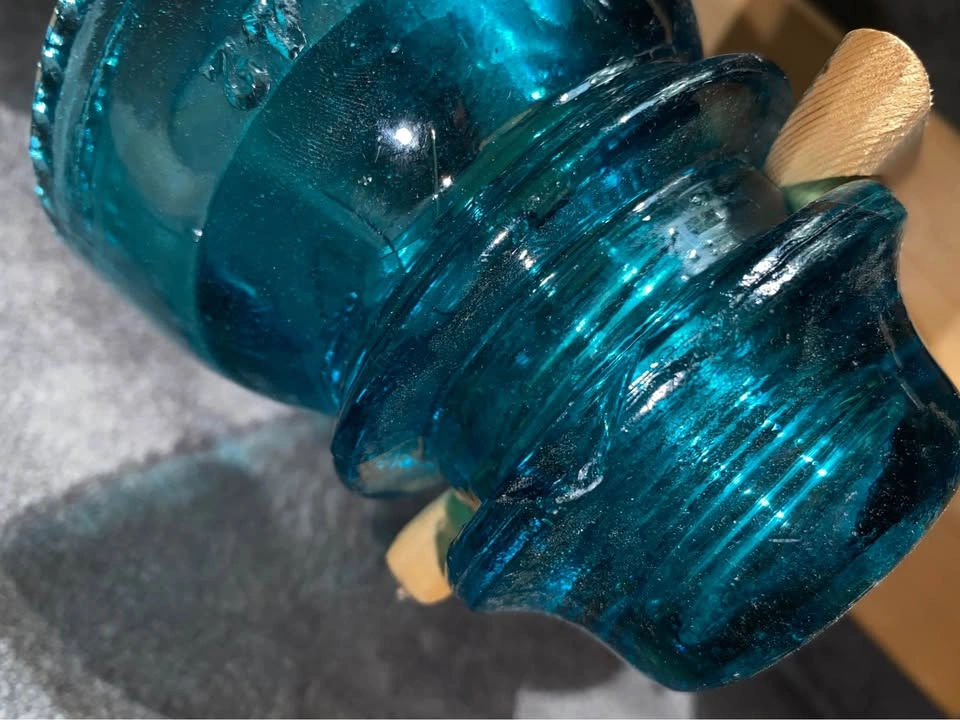 glass insulator candle holder - photo 3