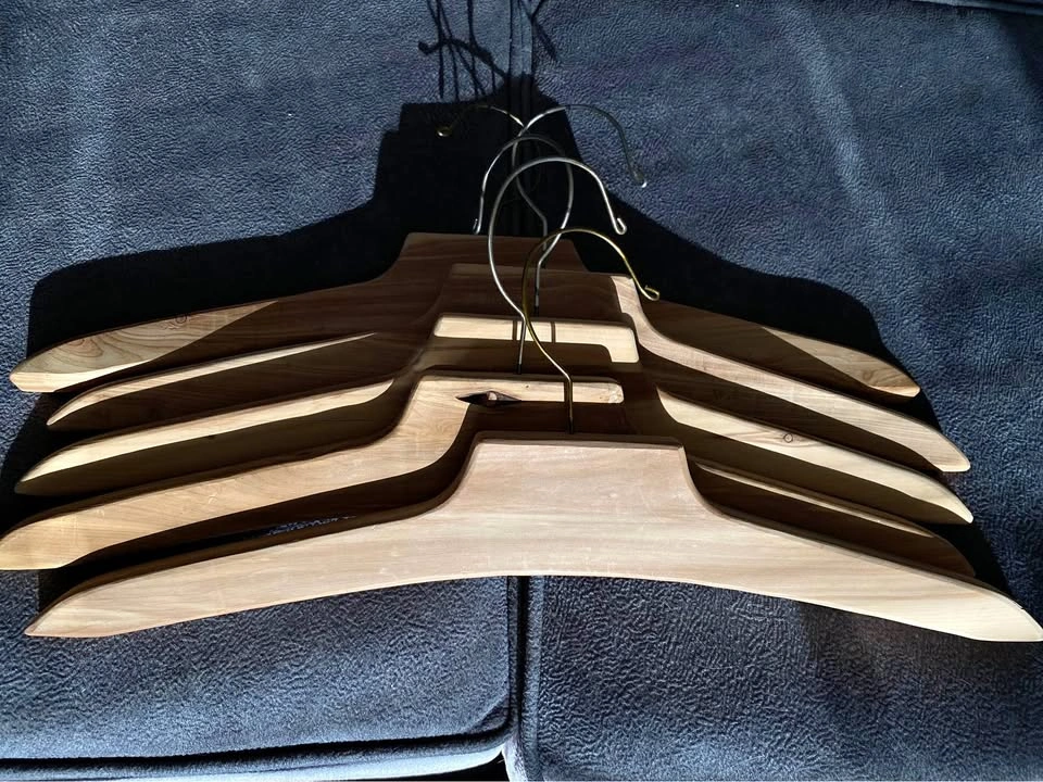 handmade cedar arch-style hangers