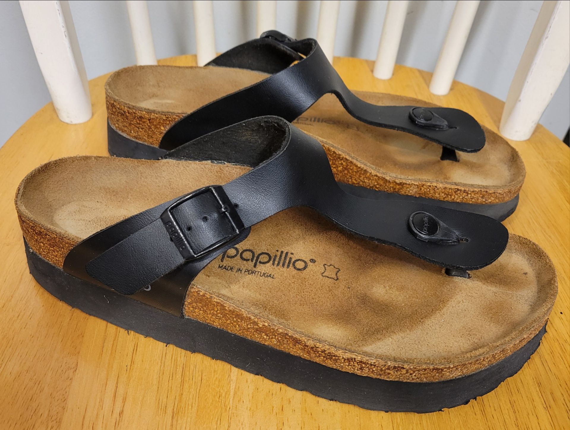 Birkenstock PAPILLIO Gizeh Vegan Platform Sandals Black 41 - photo 2