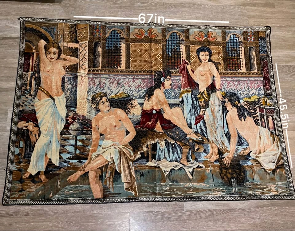 Vintage Turkish velvet wall rug - photo 4