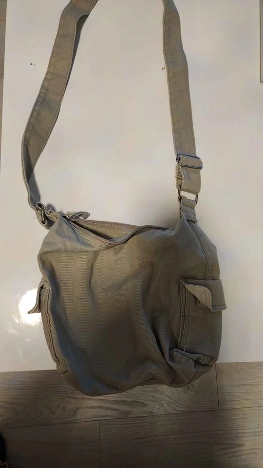 Canvas Crossbody Bag with Multiple Pockets - photo 2