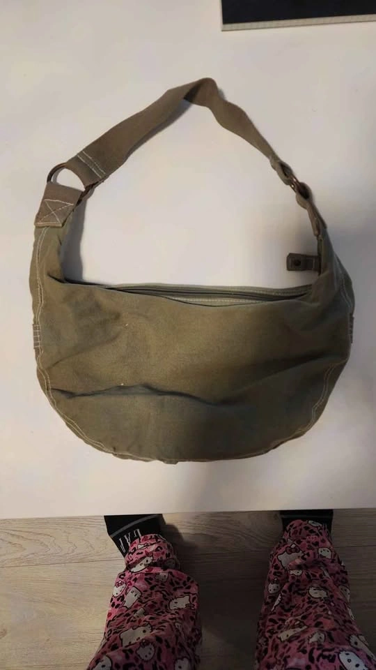 Green Canvas Hobo Shoulder Bag - photo 2
