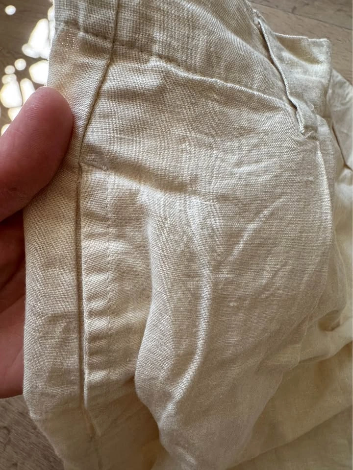 OAK FORT Beige linen wide-leg pants - photo 3