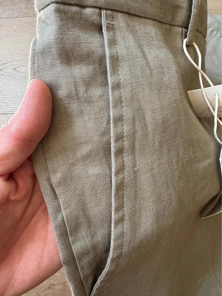 BNWT ZARA Men Sage green 100% linen pants - photo 4