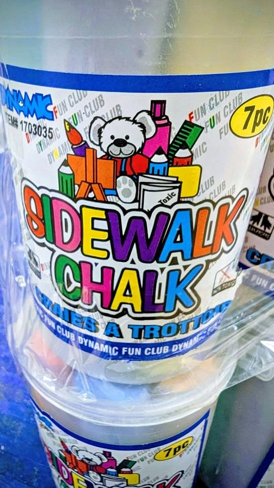 Jumbo sidewalk chalk