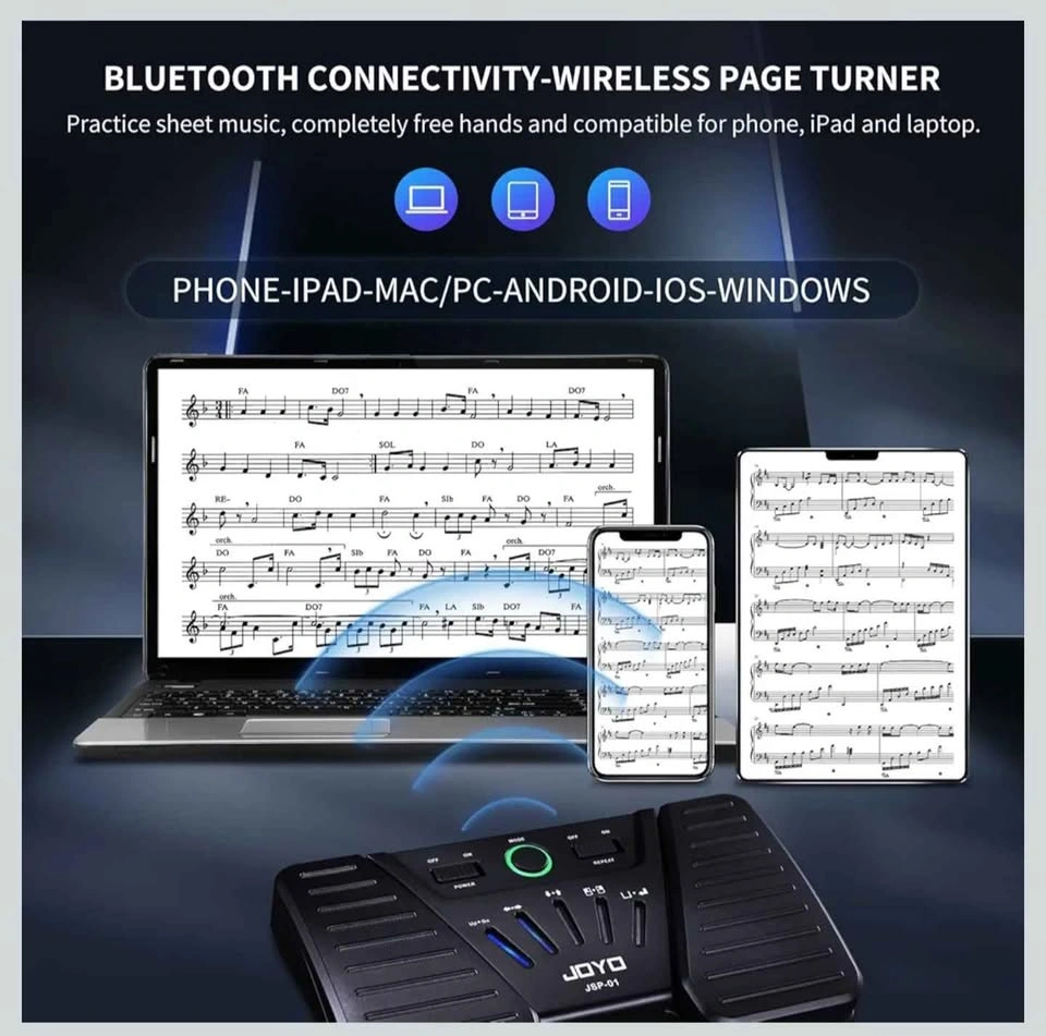 JOYO Wireless Bluetooth Music Page Turner Pedal - photo 2