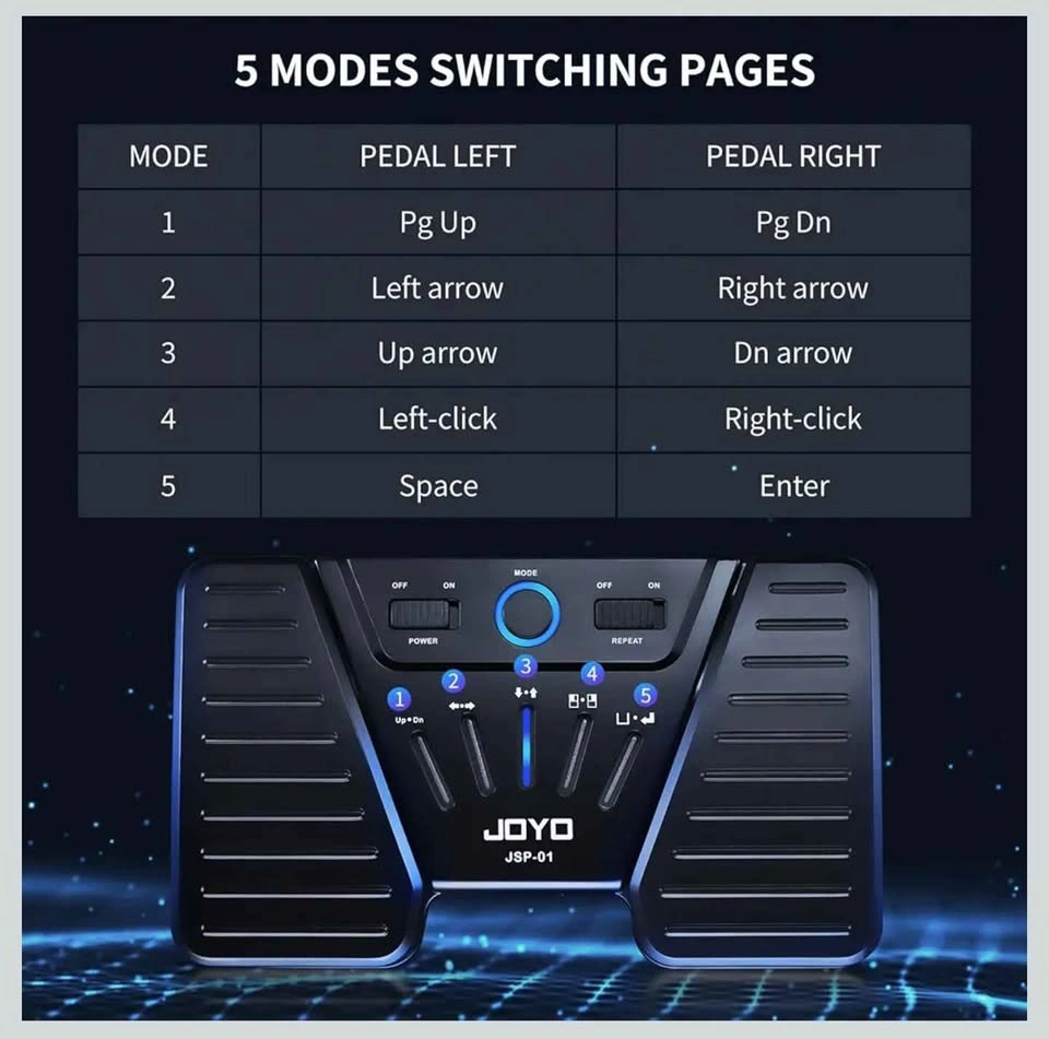 JOYO Wireless Bluetooth Music Page Turner Pedal - photo 3