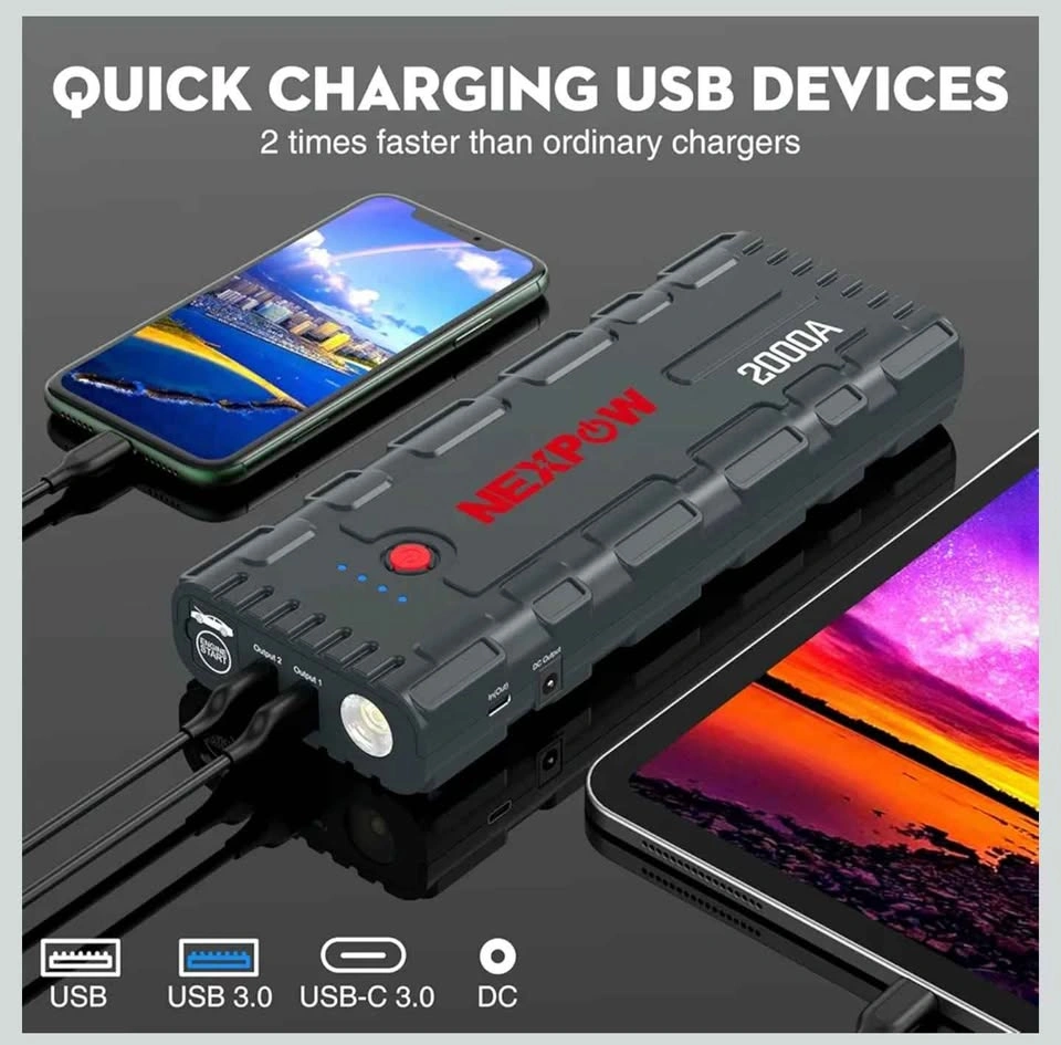 NEXPOW 2000A Peak Car Jump Starter - photo 3
