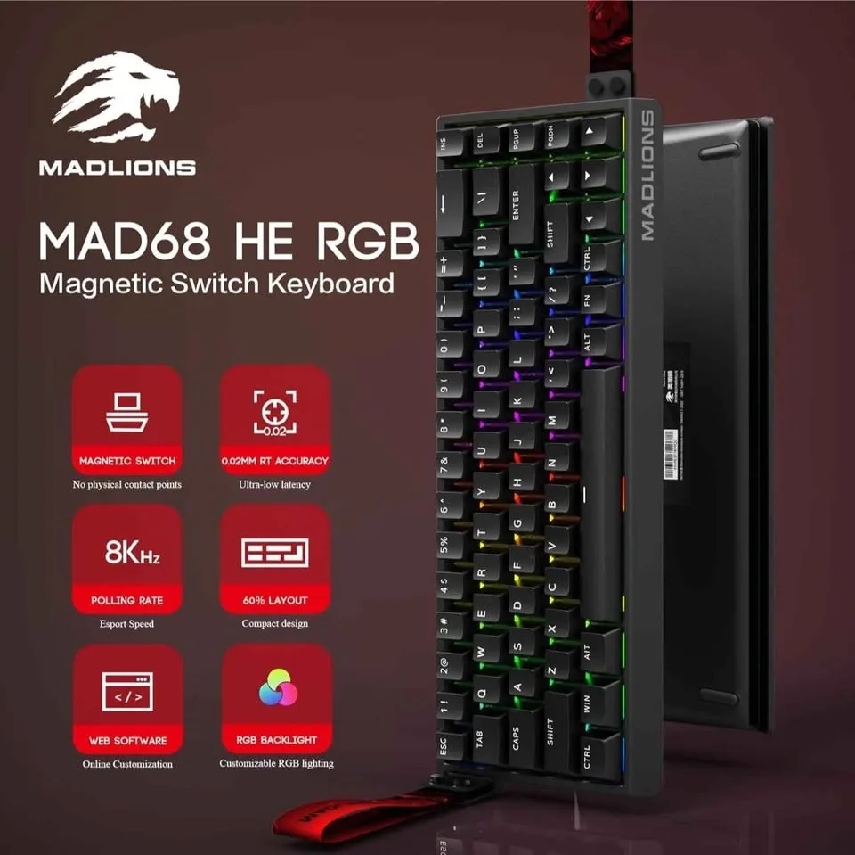 MADLIONS MAD68 HE RGB Magnetic Switch Keyboard - photo 2