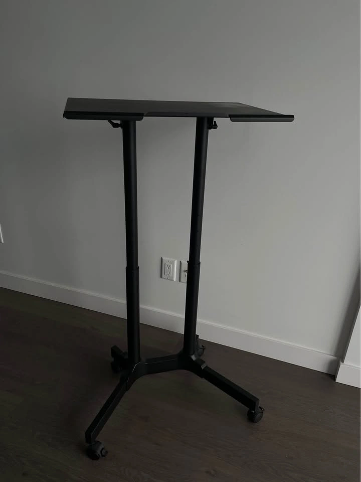Steel Frame Standing Desk - Height Adjustable, Rolling - photo 5
