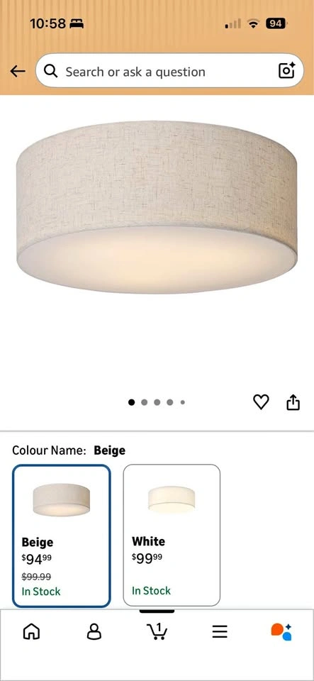 CALOKES 18-inch Modern Drum Ceiling Light Fixture