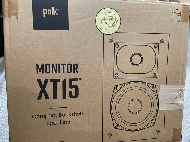 Sealed Polk Monitor XT15 Compact Bookshelf Speakers