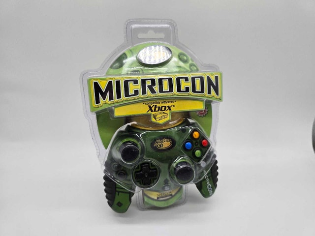 New Sealed MadCatz Original Xbox Green & Black Wired Controller - photo 2