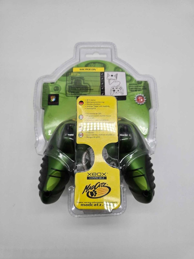 New Sealed MadCatz Original Xbox Green & Black Wired Controller - photo 5