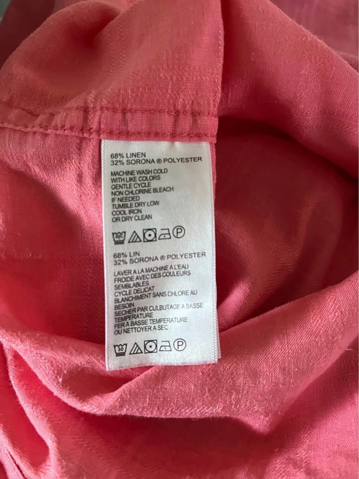 Tommy Bahama Coral Linen Blend Short Sleeve Shirt - Men's Large - photo 3