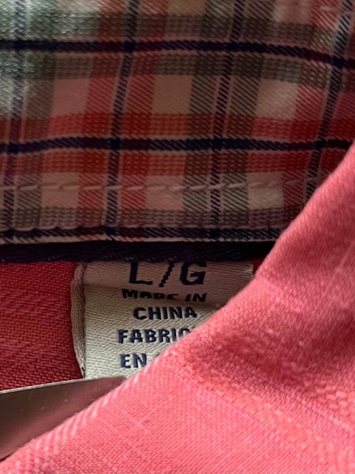 Tommy Bahama Coral Linen Blend Short Sleeve Shirt - Men's Large - photo 4