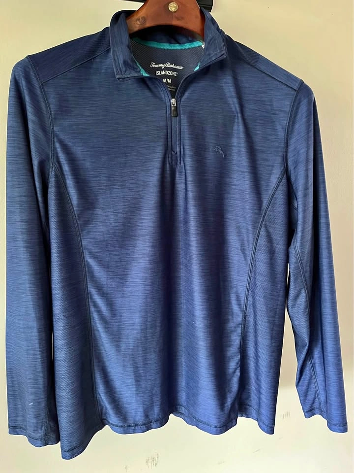 Tommy Bahama ISLANDZONE Quarter Zip Pullover Men's Rash Guard: M