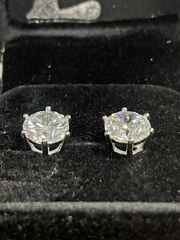 New 925S 3.0ct Simulated Diamond CZ Stud Earrings