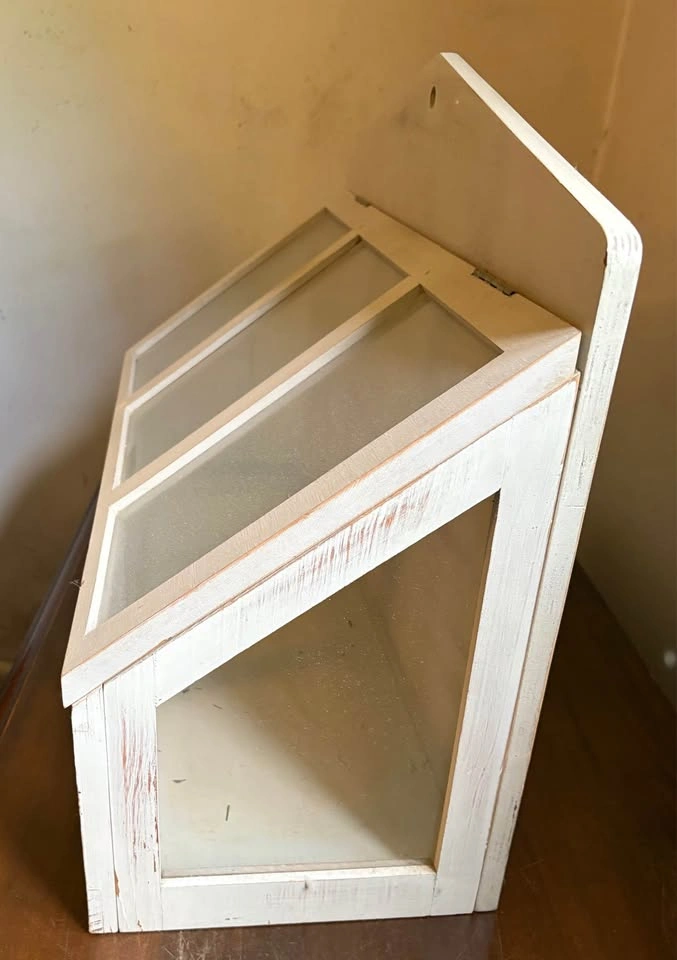 White Wooden Tabletop Greenhouse - photo 2