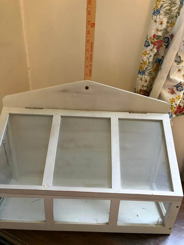 White Wooden Tabletop Greenhouse - photo 5