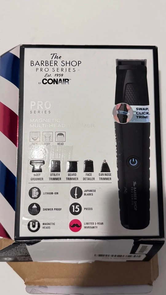 New - Conair The Barber Shop Pro Series Magnetic Multi-Head Trim - photo 2