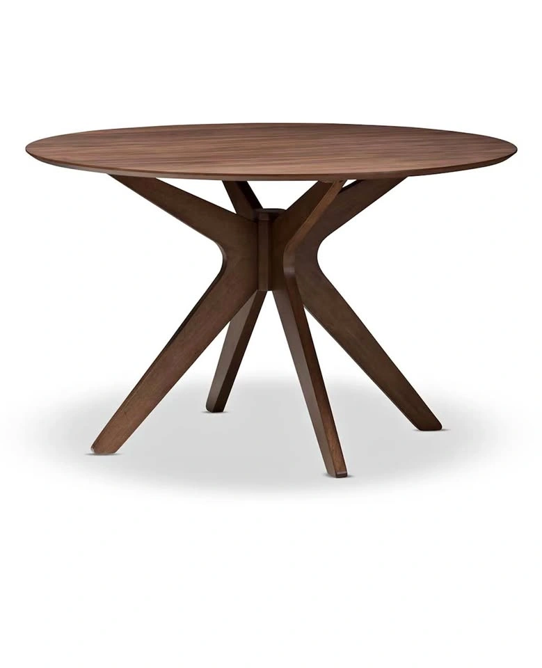 Structube Wood Round (4 ft dia) Walnut Table