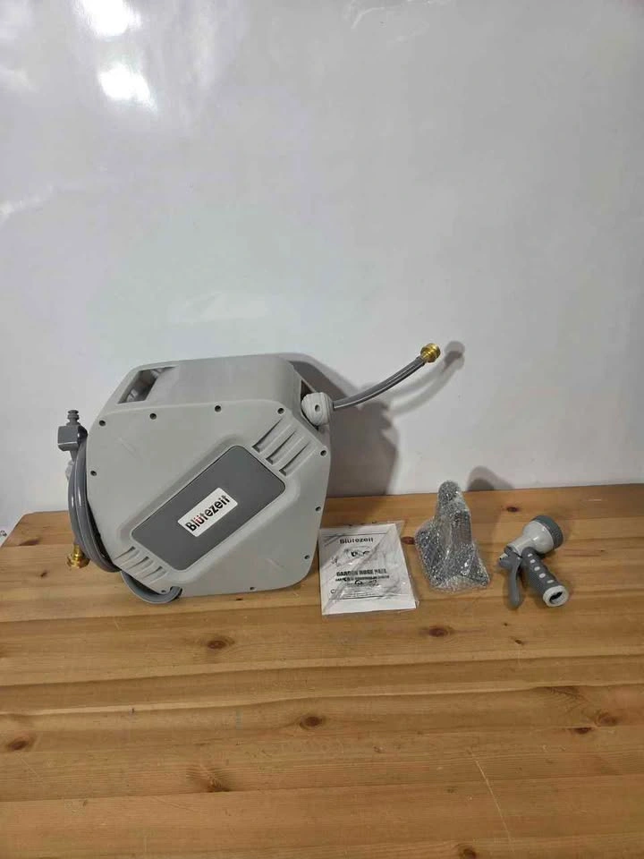 Retractable 65ft Garden Hose Reel Wall Mounted New - photo 3