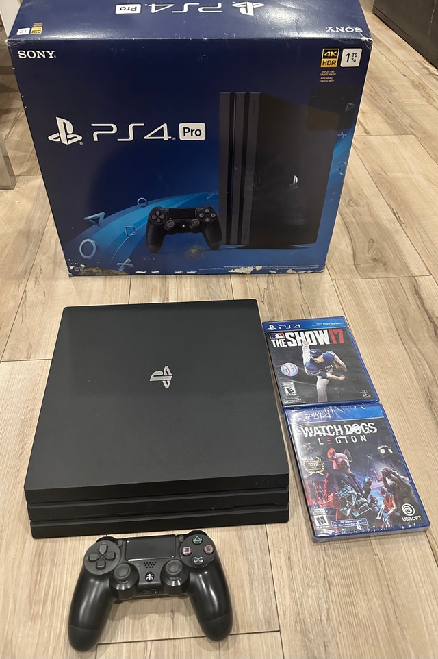 PS4 Pro 1TB with 2 games