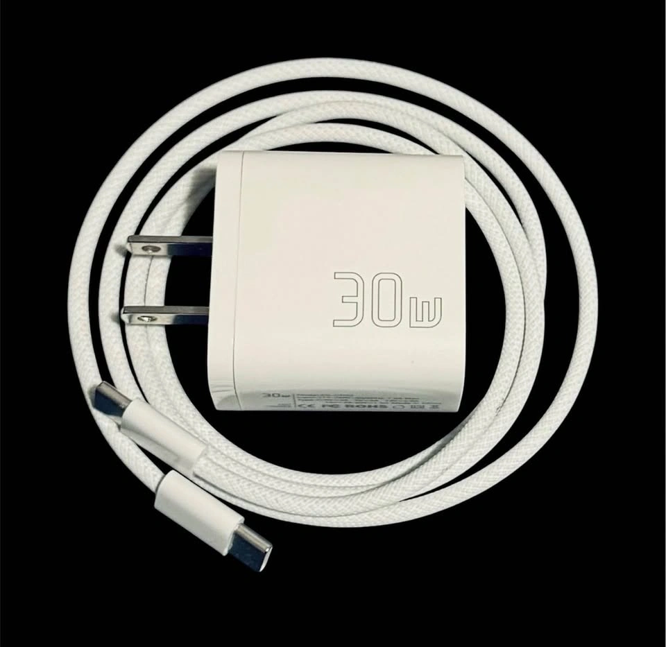 30W USB-C Fast Charger + Braided Cable for iPhone 15/16/17 - photo 4