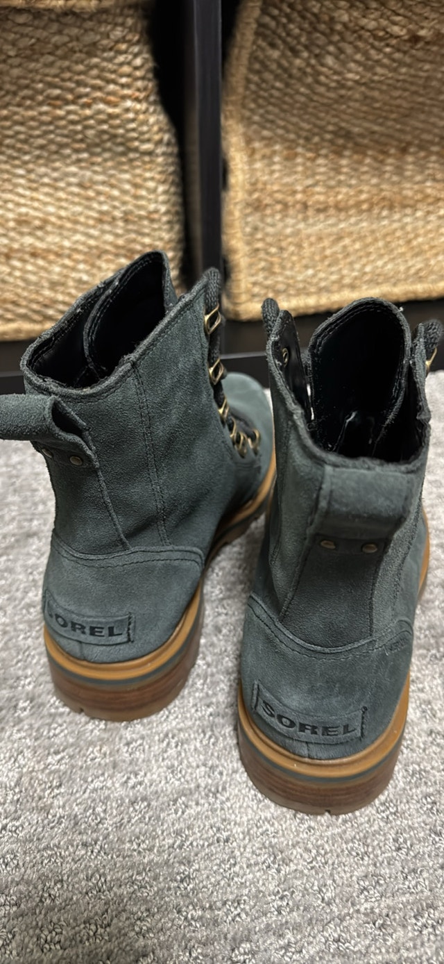 SOREL Women’s Lennox Lace Waterproof Boots - Dark Moss - Size 9 - photo 2