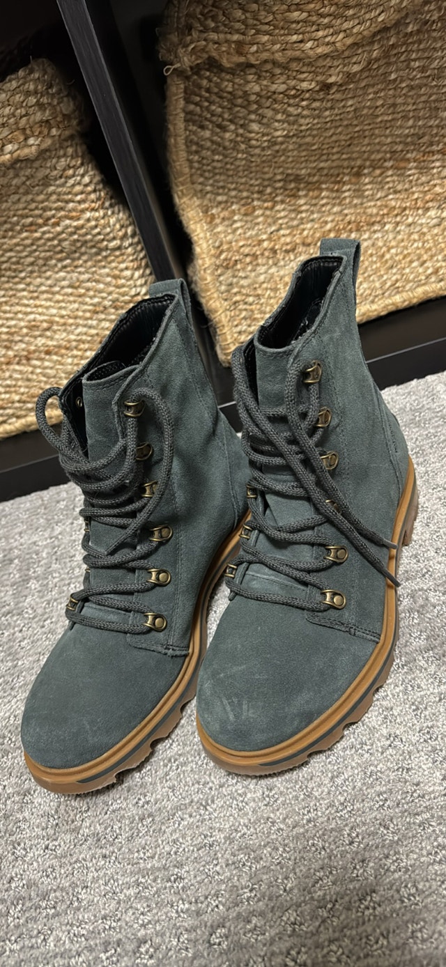 SOREL Women’s Lennox Lace Waterproof Boots - Dark Moss - Size 9 - photo 3