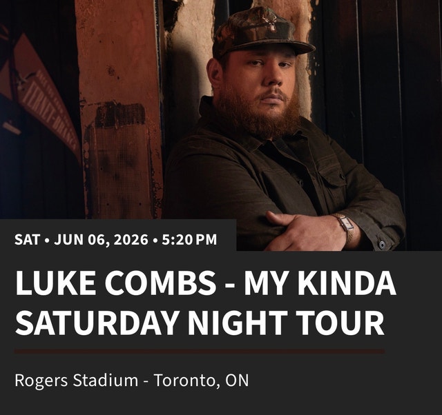 4 Floor Seats June 6 | Luke Combs Rogers Stadium Toronto