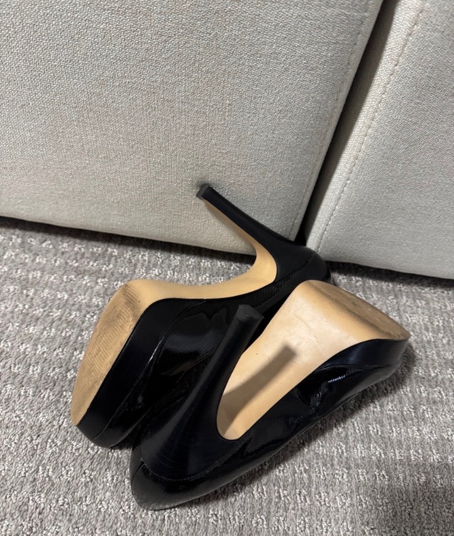 Calvin Klein Black Patent Platform Stiletto Pump/Heel - photo 2