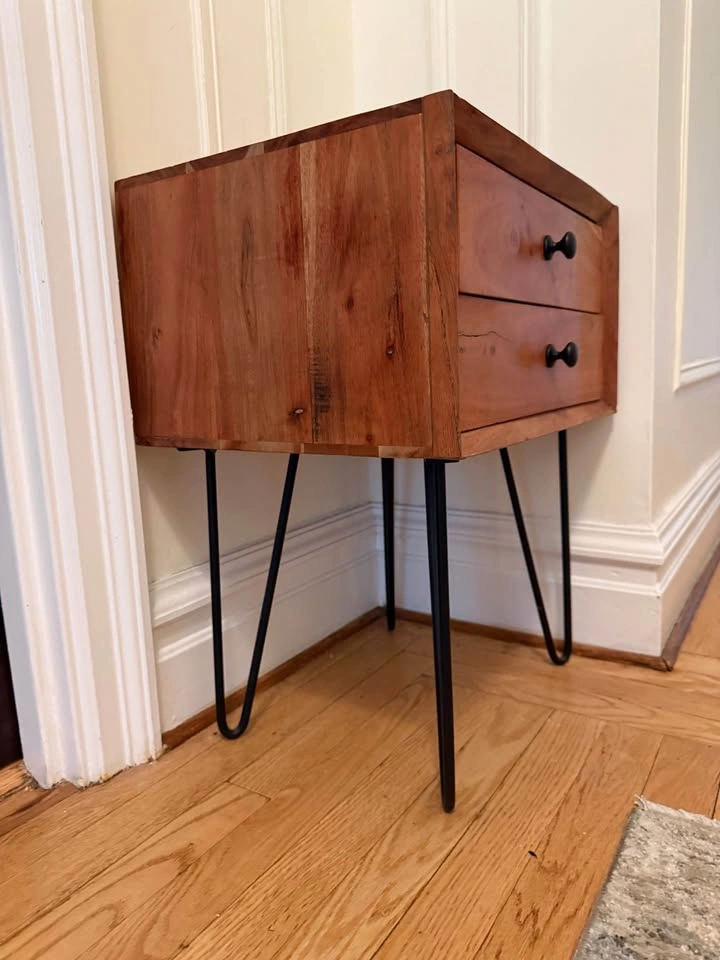 Modern rustic 2-drawer accent table/nightstand - photo 2