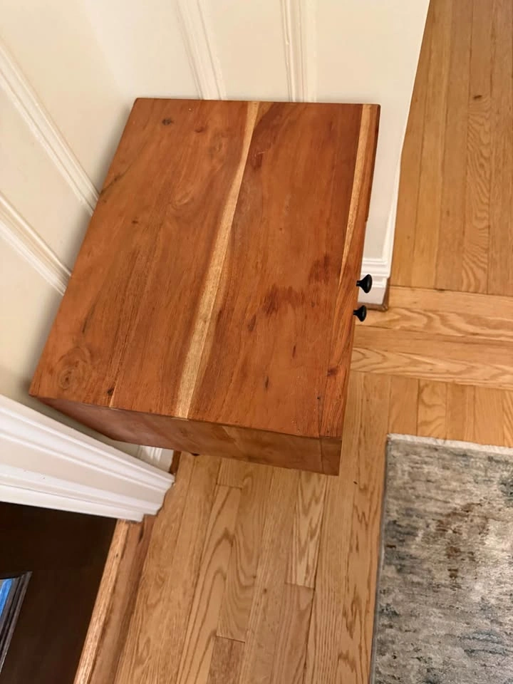 Modern rustic 2-drawer accent table/nightstand - photo 3