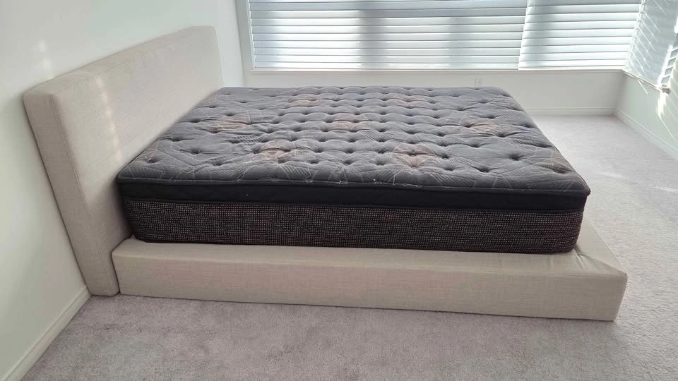 Two Queen Bed Frames with Sealy Mattresses - photo 2