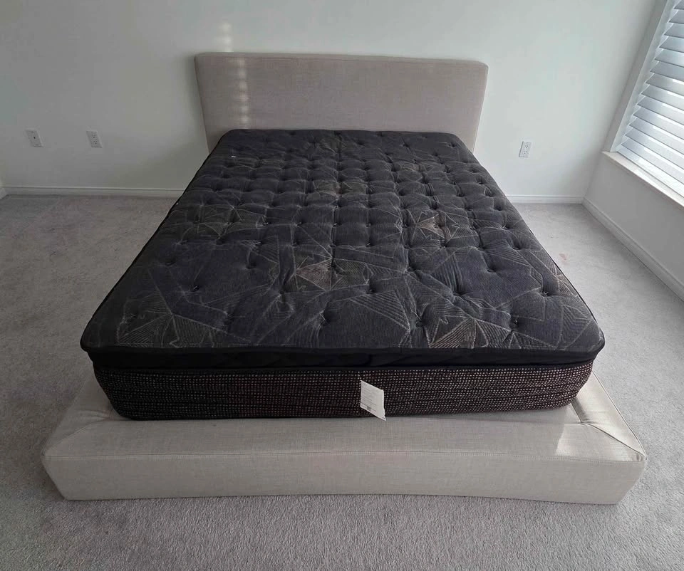 Two Queen Bed Frames with Sealy Mattresses - photo 3