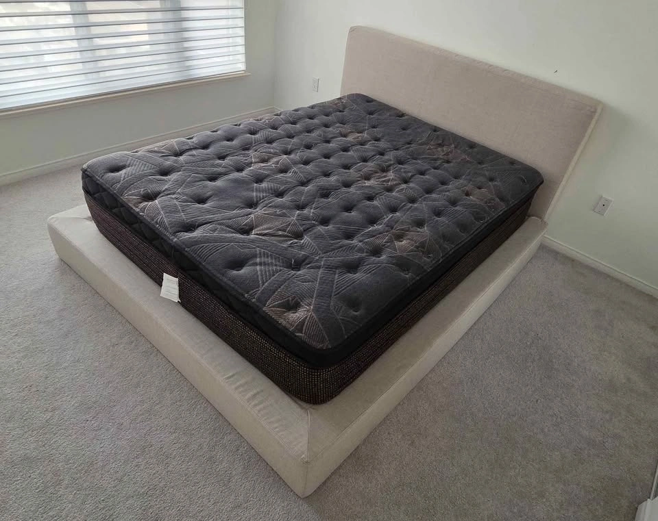Queen Bed Frame with Sealy Posturepedic Mattress - photo 2