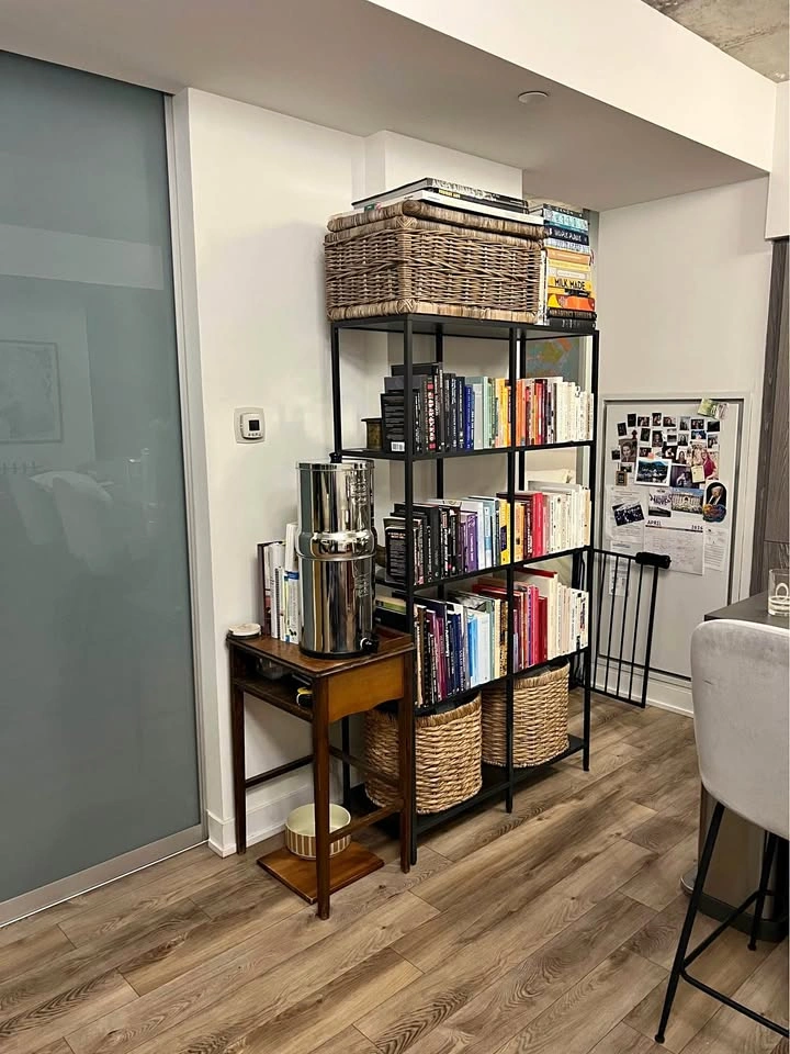 IKEA VITTSJÖ Shelf Unit Black Brown Glass