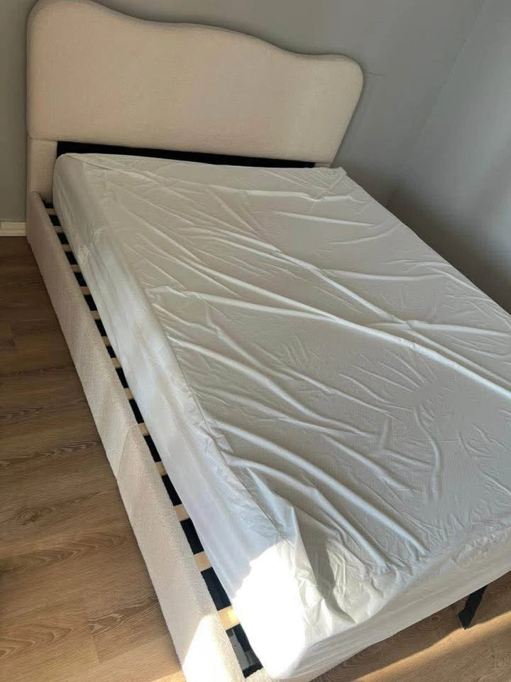 VELOCAVA Queen Size Lift-Up Storage Bed – Bouclé Fabric - photo 2
