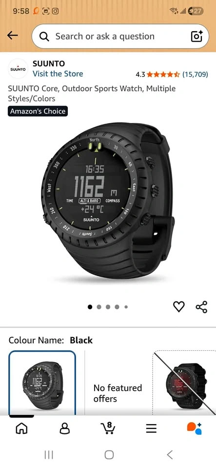 SUUNTO Core, Outdoor Sports Watch, Multiple Styles/Colors