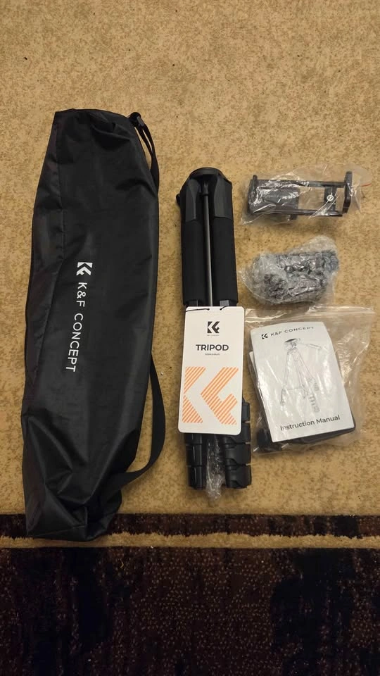 K&F CONCEPT 75" Lightweight Tripod with Remote and Phone Holder - photo 2