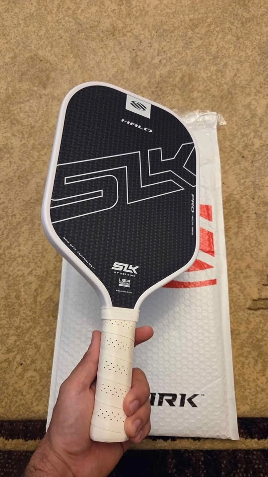 SLK Halo Raw Carbon Fiber Pickleball Paddle - photo 2