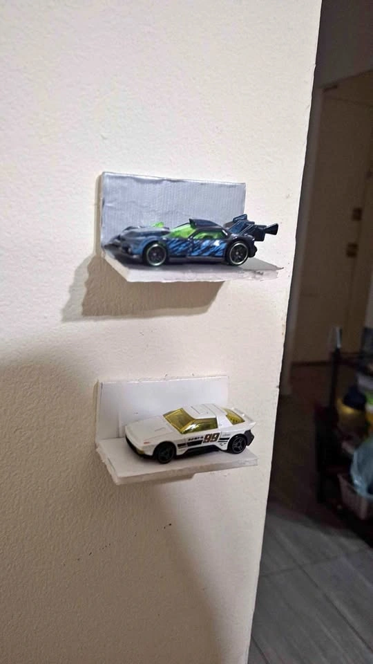 Handmade Hot Wheels Wall Display Shelves