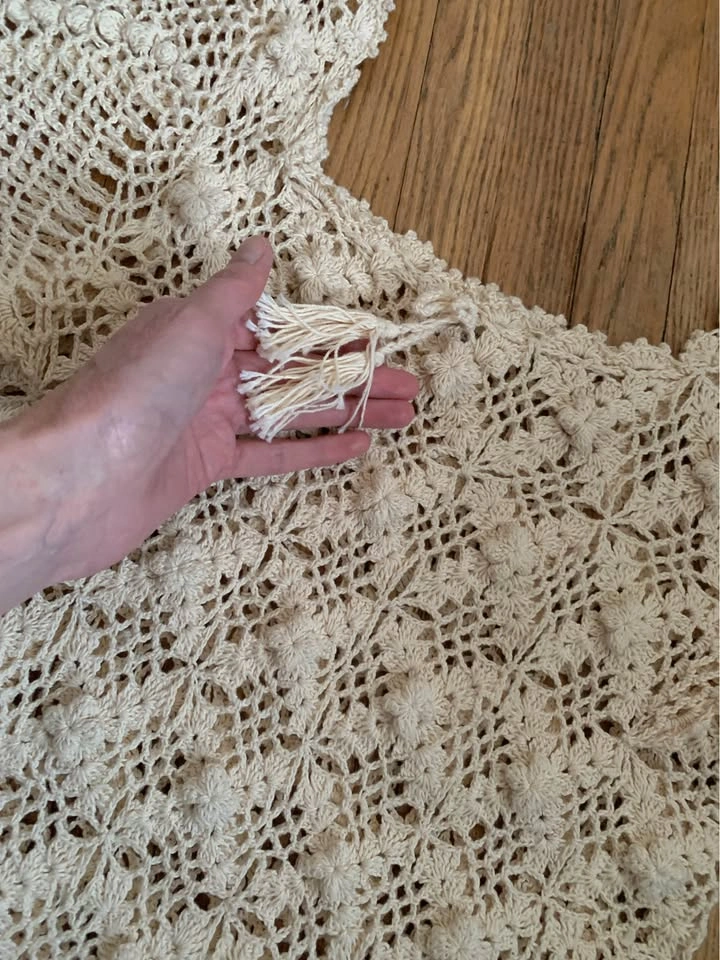 1970’s Genuine Vintage 100% Cotton Crocheted Top - photo 5
