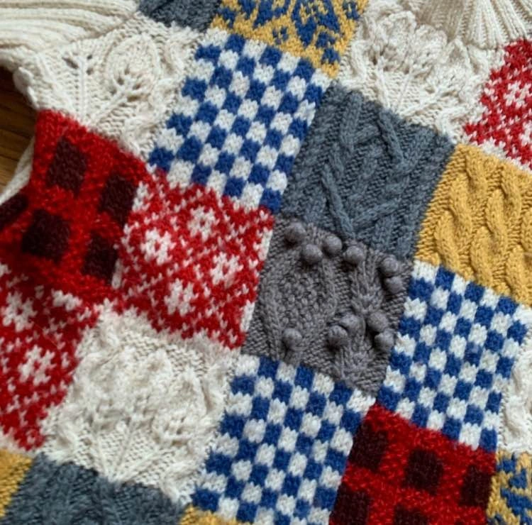 Amazing Vintage Wool Patchwork Sweater - photo 5