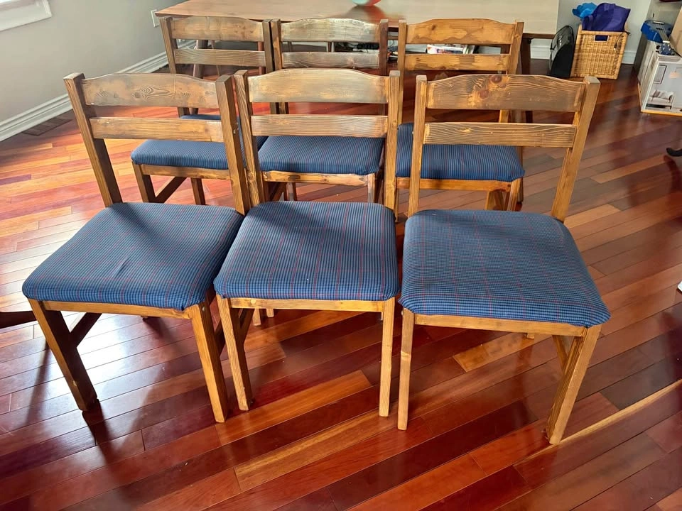 MCM Wooden Dining Chairs x 6