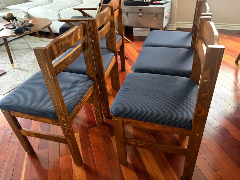 MCM Wooden Dining Chairs x 6 - photo 2