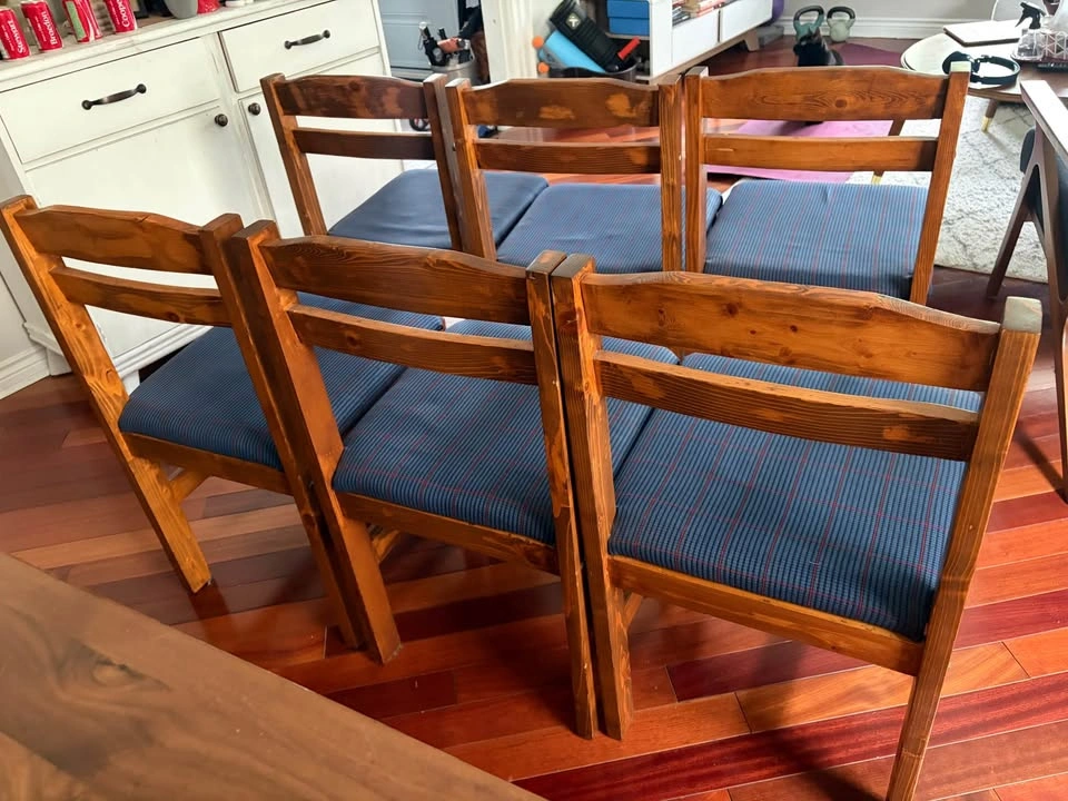 MCM Wooden Dining Chairs x 6 - photo 3