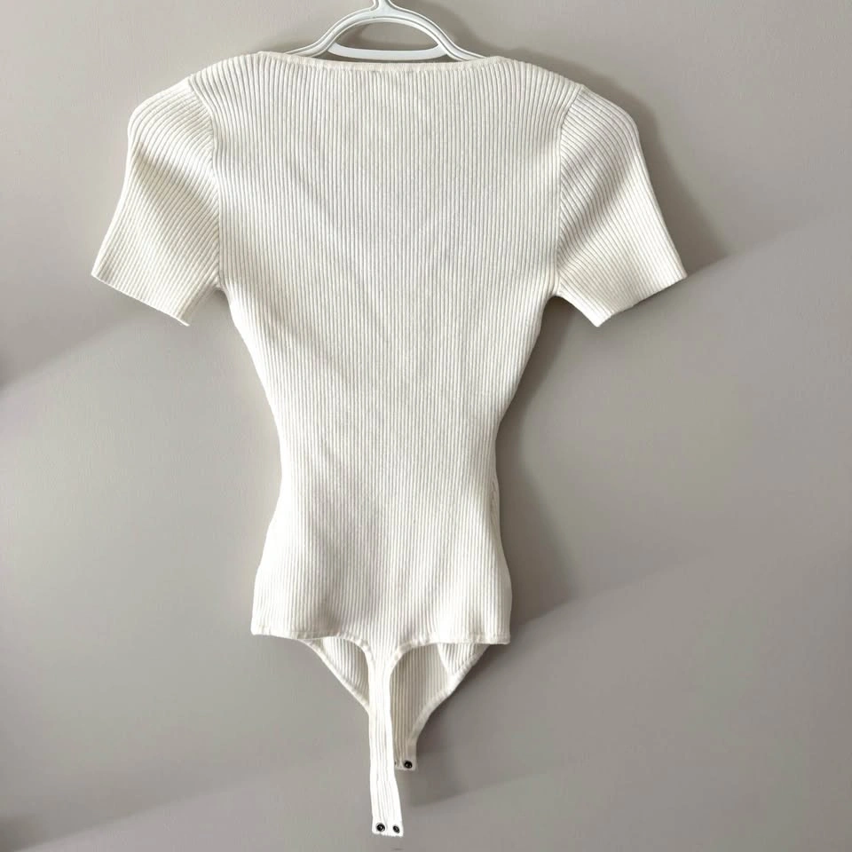 Abercrombie & Fitch Bodysuit Cream Size XS - READ - photo 3